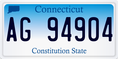 CT license plate AG94904