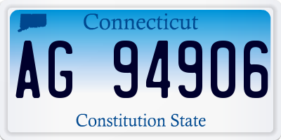 CT license plate AG94906