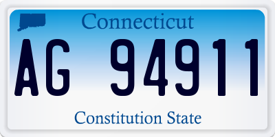 CT license plate AG94911