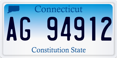 CT license plate AG94912