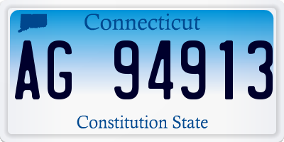 CT license plate AG94913