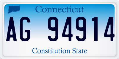 CT license plate AG94914