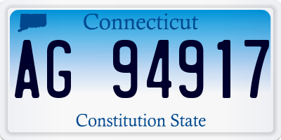 CT license plate AG94917