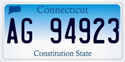 CT license plate AG94923