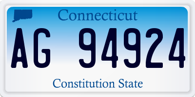 CT license plate AG94924