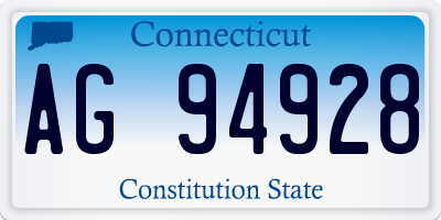 CT license plate AG94928