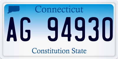 CT license plate AG94930
