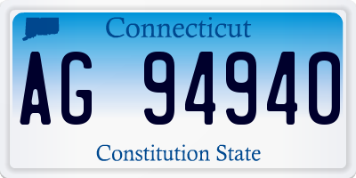 CT license plate AG94940