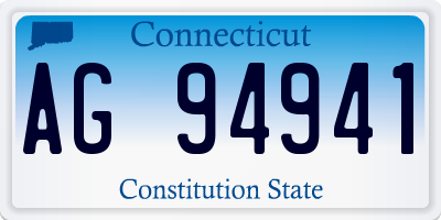CT license plate AG94941