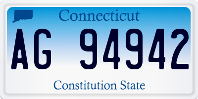 CT license plate AG94942