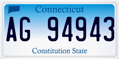 CT license plate AG94943