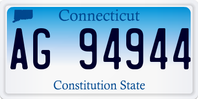 CT license plate AG94944