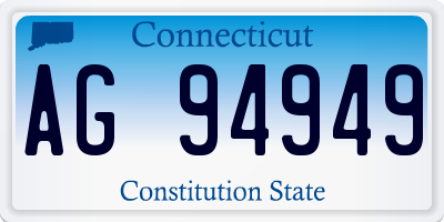 CT license plate AG94949
