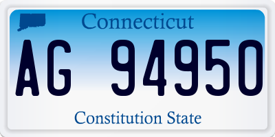 CT license plate AG94950