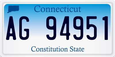 CT license plate AG94951