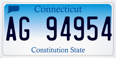 CT license plate AG94954