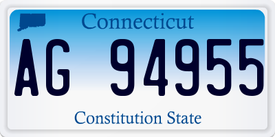 CT license plate AG94955