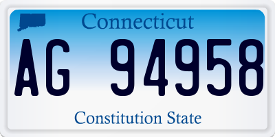 CT license plate AG94958