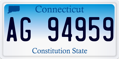 CT license plate AG94959