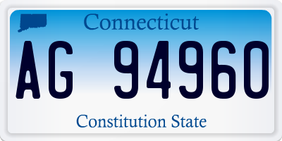 CT license plate AG94960