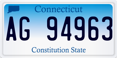 CT license plate AG94963