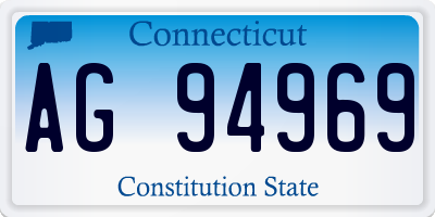 CT license plate AG94969