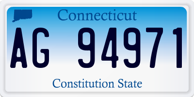 CT license plate AG94971