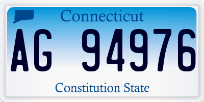 CT license plate AG94976