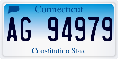 CT license plate AG94979