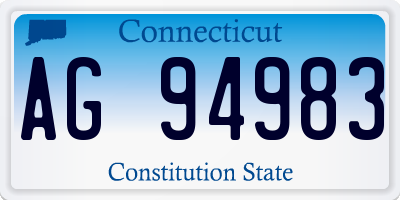 CT license plate AG94983