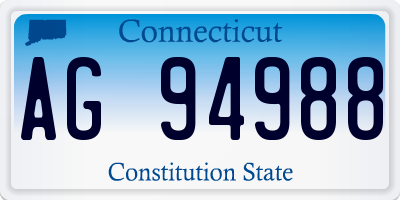 CT license plate AG94988