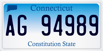 CT license plate AG94989
