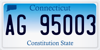 CT license plate AG95003