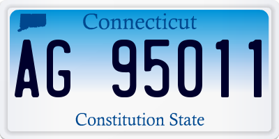 CT license plate AG95011