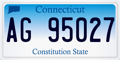 CT license plate AG95027