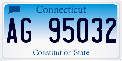 CT license plate AG95032