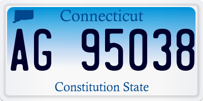 CT license plate AG95038