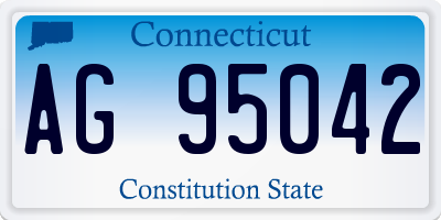 CT license plate AG95042