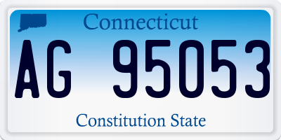 CT license plate AG95053