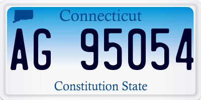 CT license plate AG95054