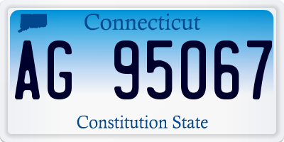CT license plate AG95067