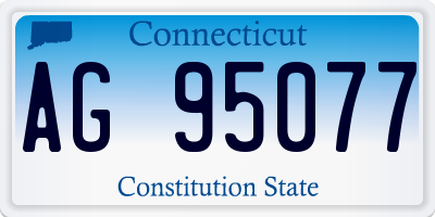 CT license plate AG95077