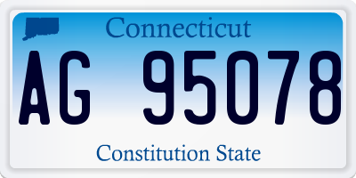 CT license plate AG95078