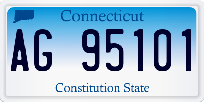 CT license plate AG95101