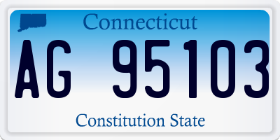 CT license plate AG95103