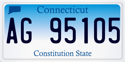 CT license plate AG95105