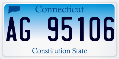 CT license plate AG95106