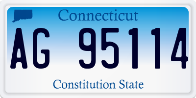 CT license plate AG95114