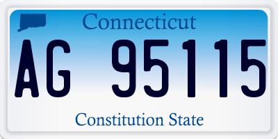 CT license plate AG95115