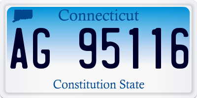 CT license plate AG95116
